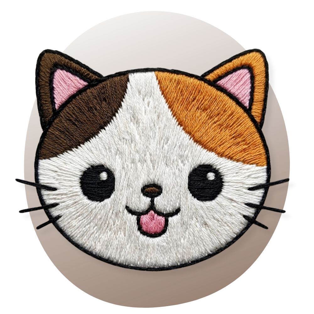 Sticker unique sur le thème des chats, représentant un dessin minimaliste, appliqué sur la vitre arrière d'une voiture dans un environnement extérieur lumineux