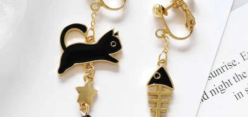 boucles d'oreilles chat