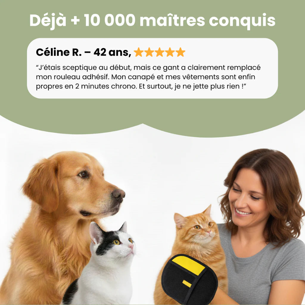 Gant Anti-Poils Réutilisable & Écologique