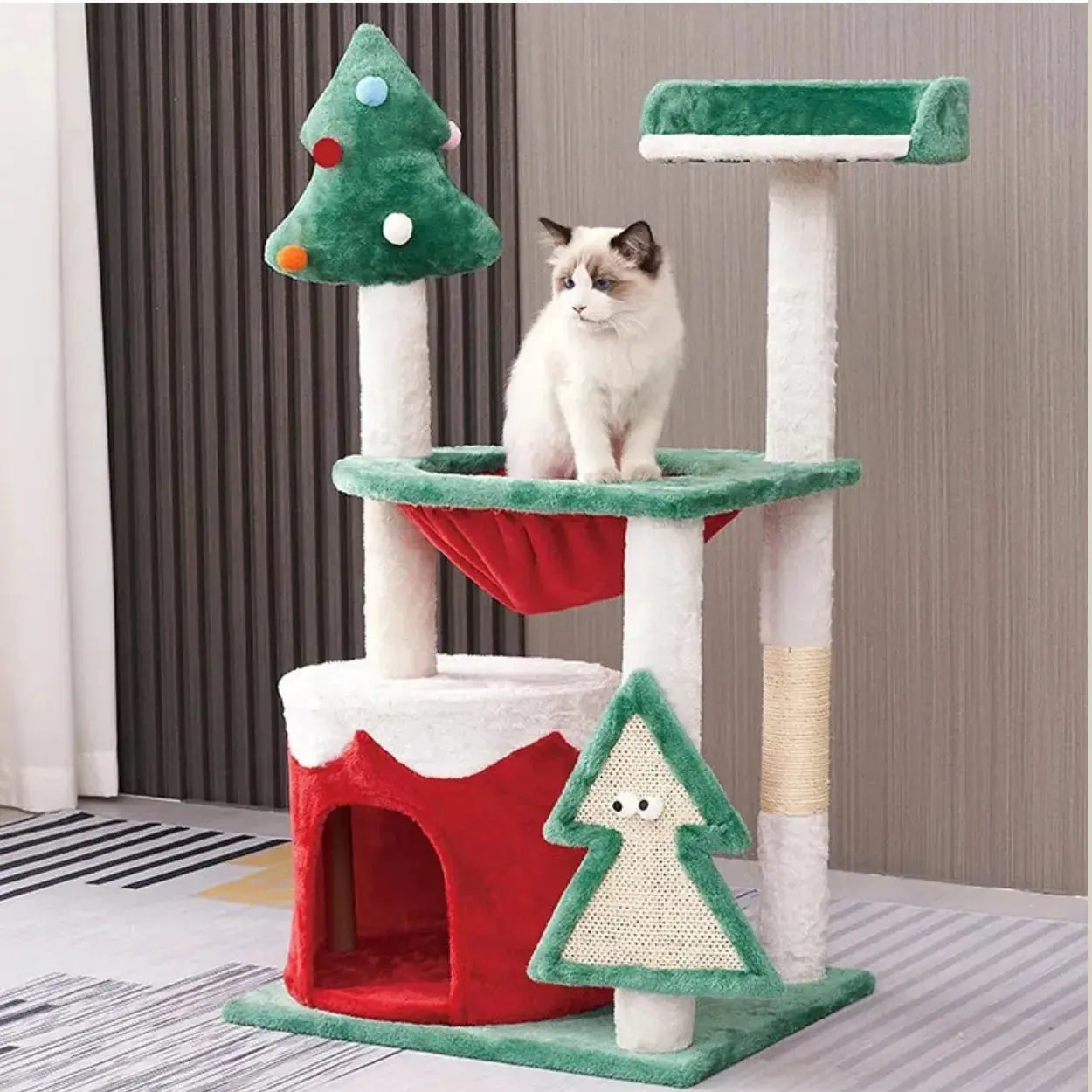 Arbre à chat Sapin de Noël Winter Wonderland Vraiment-chat