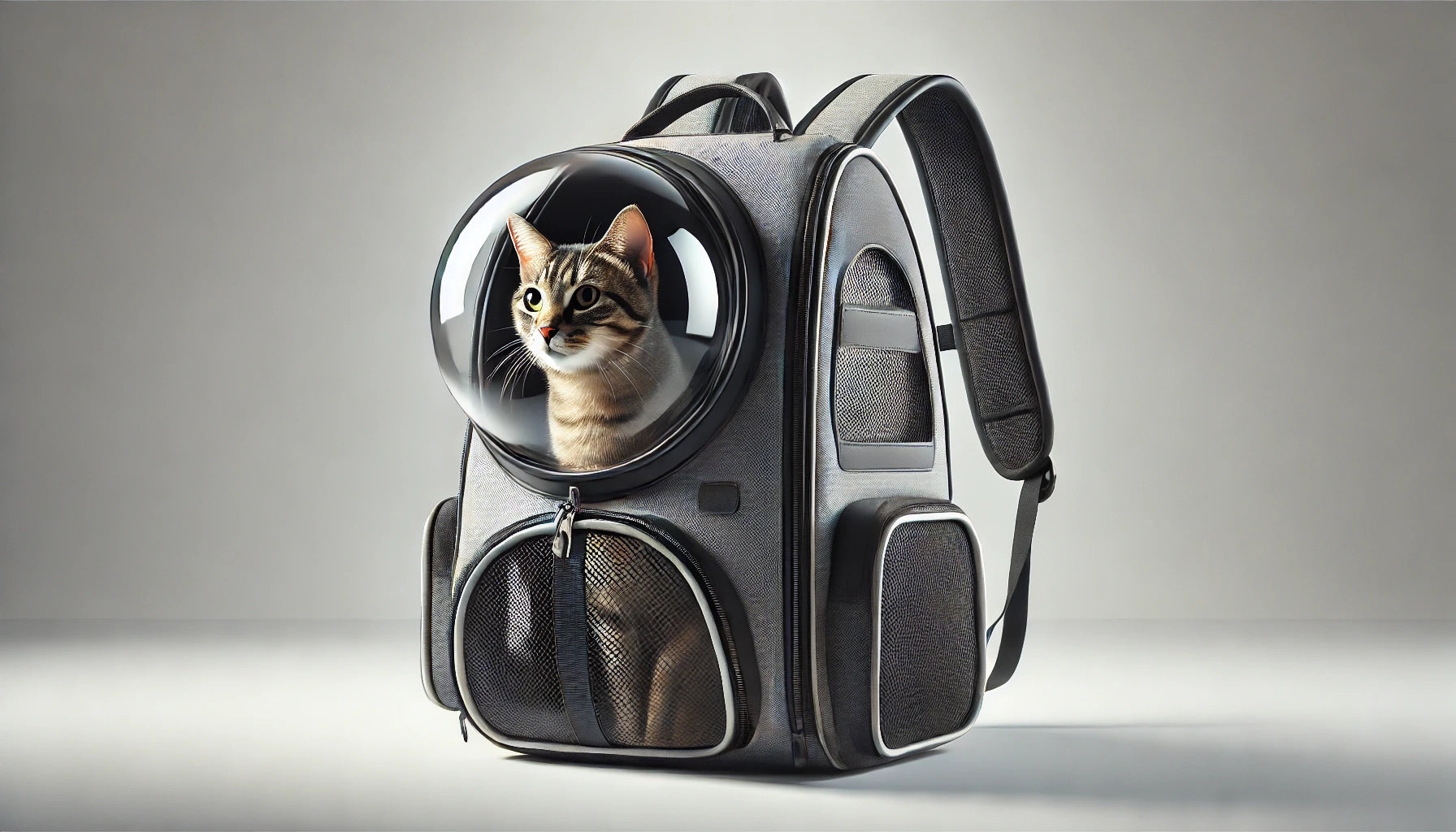 Sac de transport design pour chat avec fenêtre en bulle, idéal pour les sorties confortables et sécurisées