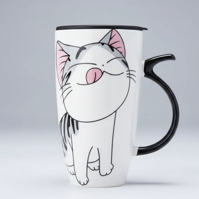 Mug Chat avec Couvercle