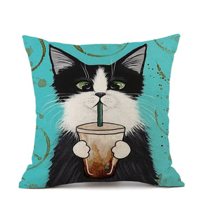 Objet Chat<br/>Housse de Coussin 45x45 - Vraiment-chat