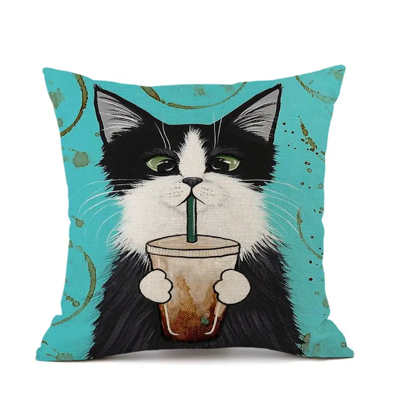 Objet Chat<br/>Housse de Coussin 45x45 - Vraiment-chat