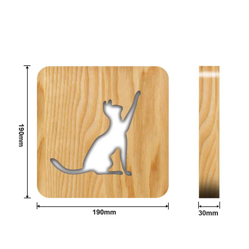 Lampe Chat en Bois - Vraiment-chat