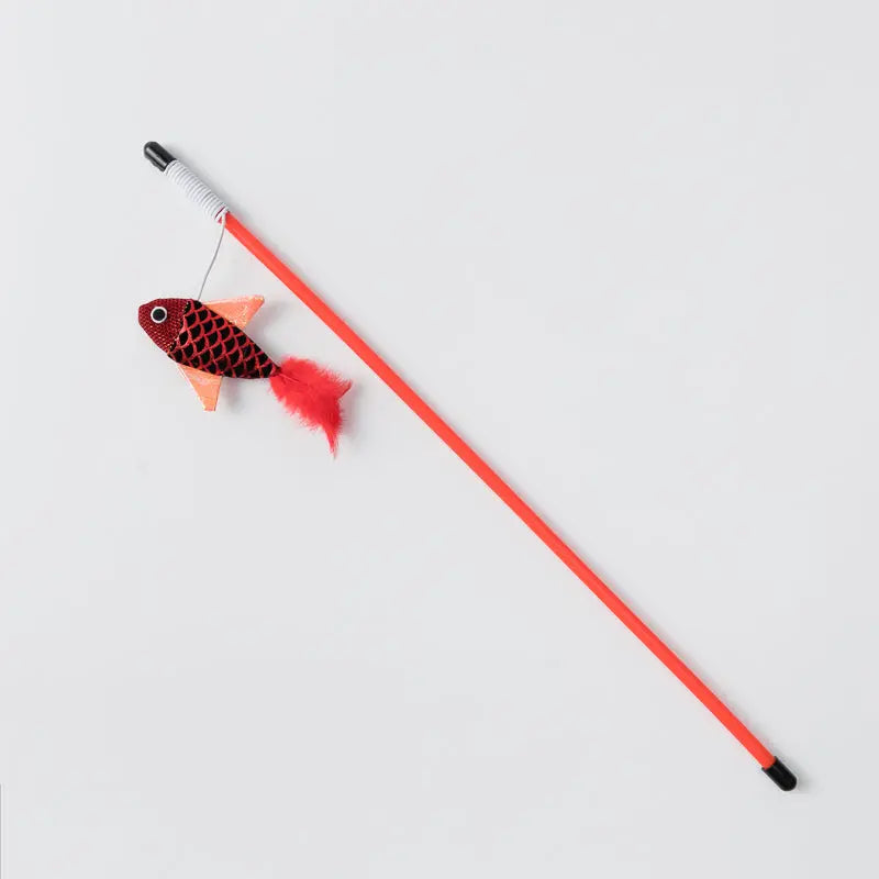 Jouet pour Chat <br/>Baguette Chat avec Poisson Rouge - Vraiment-chat