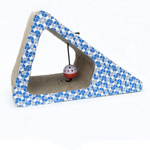 Griffoir pour Chat en Triangle Bleu - Vraiment-chat