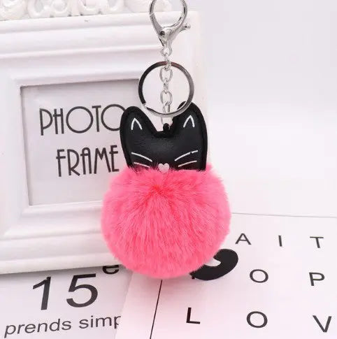 Porte clé Chat Noir Touffu - Vraiment-chat