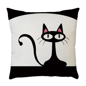 Housse de coussin Chat Noir - Vraiment-chat