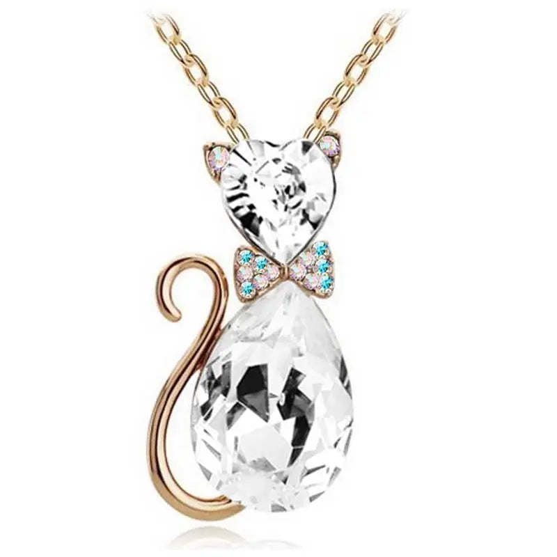 Pendentif en Forme de Chat de cristal - Vraiment-chat