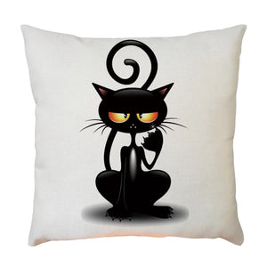 Housse de coussin Chat Noir - Vraiment-chat