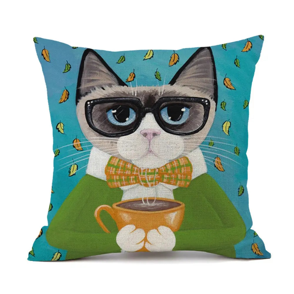 Objet Chat<br/>Housse de Coussin 45x45 - Vraiment-chat