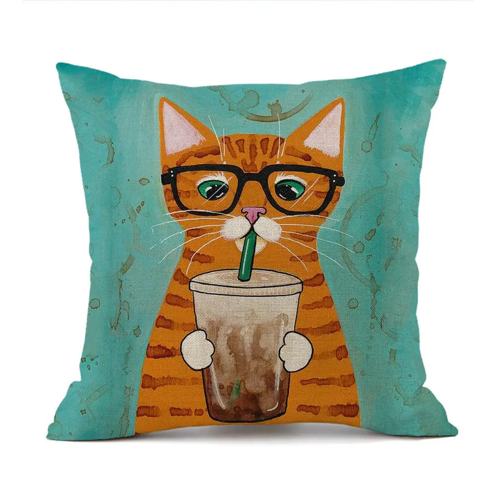 Objet Chat<br/>Housse de Coussin 45x45 - Vraiment-chat