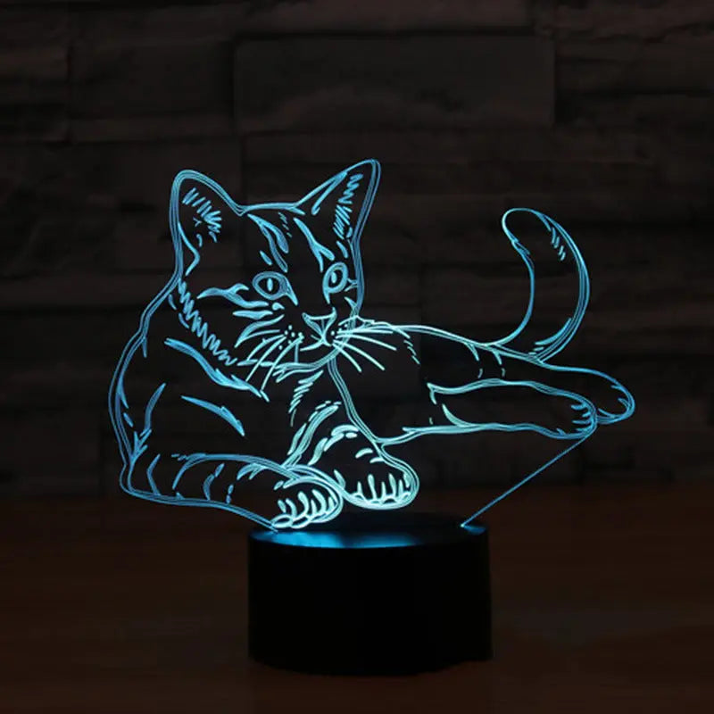 Lampe LED 3D Chat - Vraiment-chat
