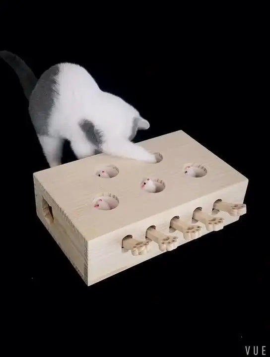 Jeu de Taupe en Bois - Vraiment-chat