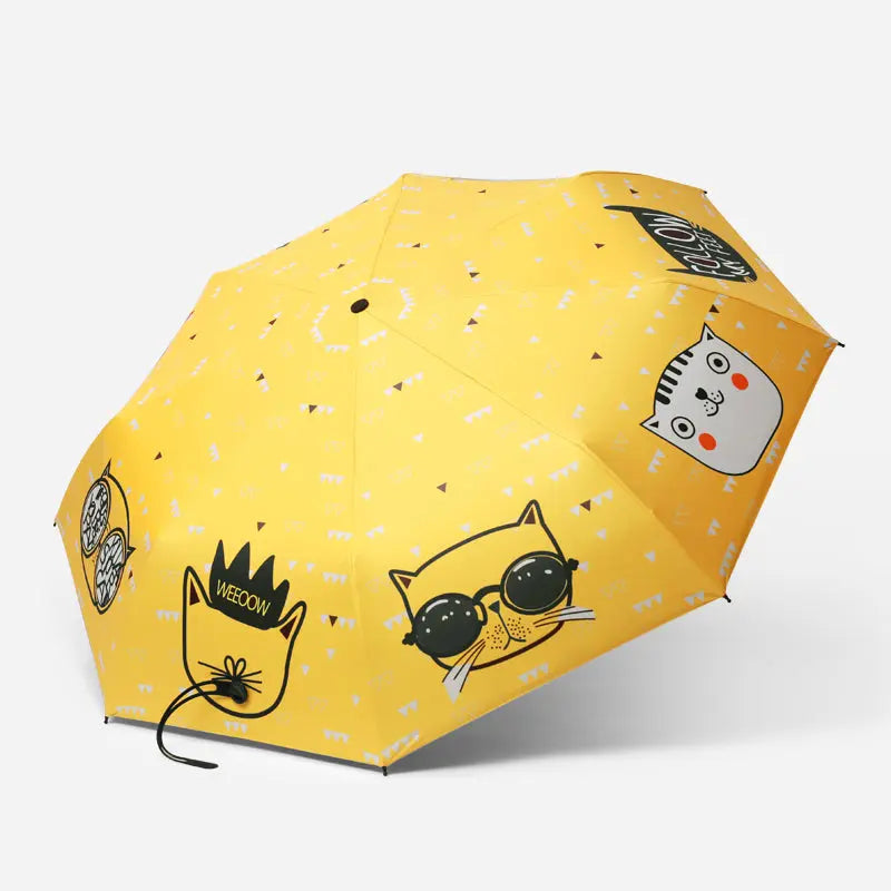 Parapluie avec Dessins de Chat Jaune - Vraiment-chat