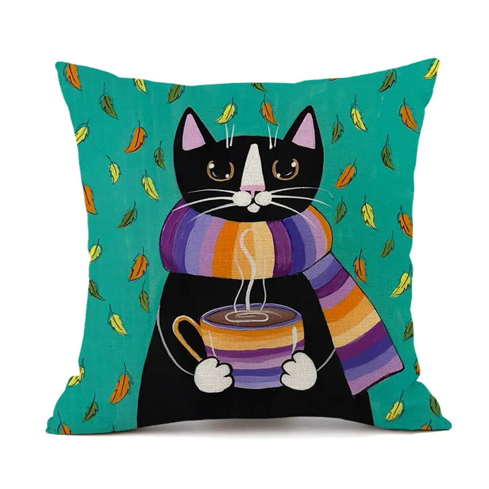 Objet Chat<br/>Housse de Coussin 45x45 - Vraiment-chat
