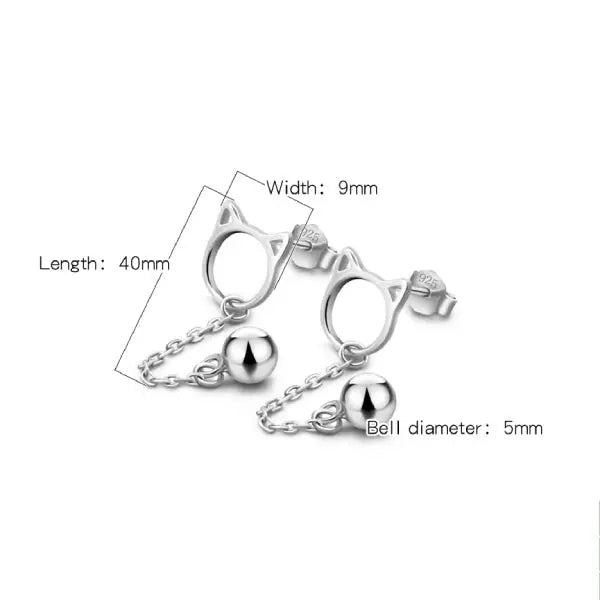 Boucle d'oreille Pendante Chat - Vraiment-chat