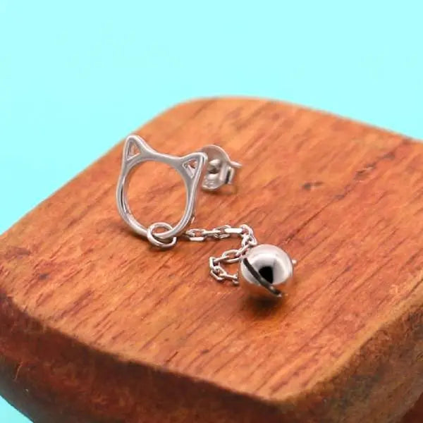 Boucle d'oreille Pendante Chat - Vraiment-chat