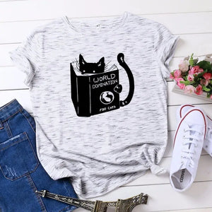 T-Shirt chat qui lit un livre - Vraiment-chat