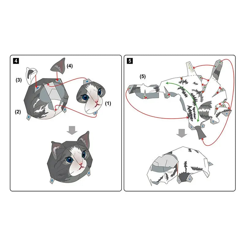 Modèle de Chat Norvégien à monter - Vraiment-chat