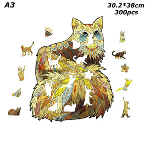 Puzzle en bois Chat en Or - Vraiment-chat