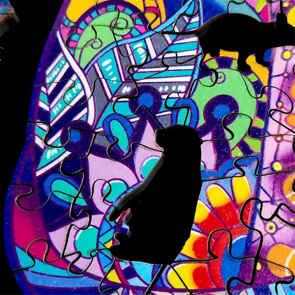 Puzzle en bois Chat assis de face 138pcs - Vraiment-chat