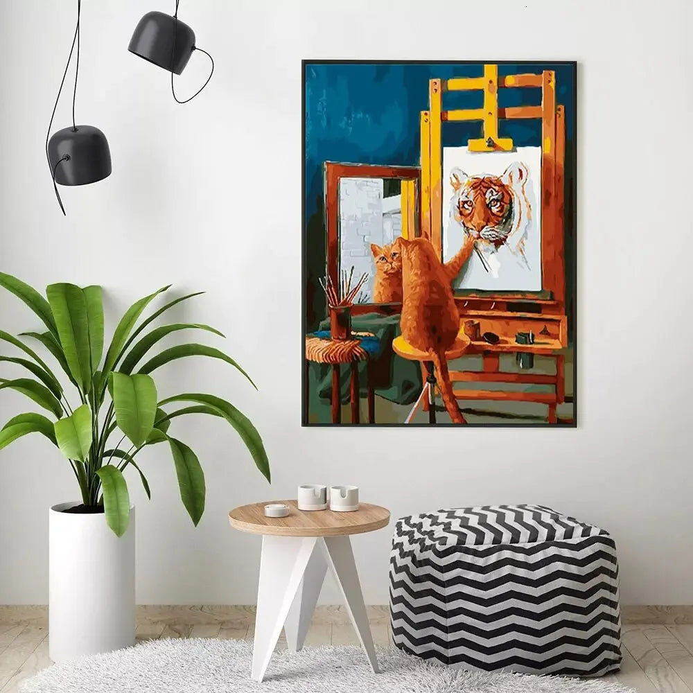 Peinture par numéro Autoportrait de Chat - Vraiment-chat