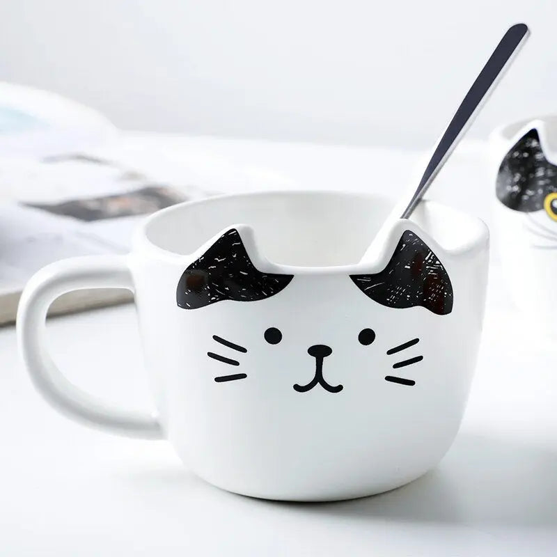 Tasse et Soucoupe Chat en Céramique - Vraiment-chat