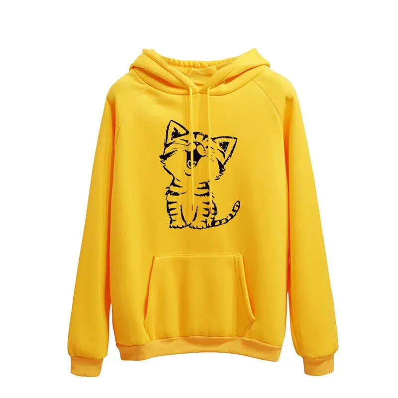 Sweat Chat avec Poche Ventrale - Vraiment-chat