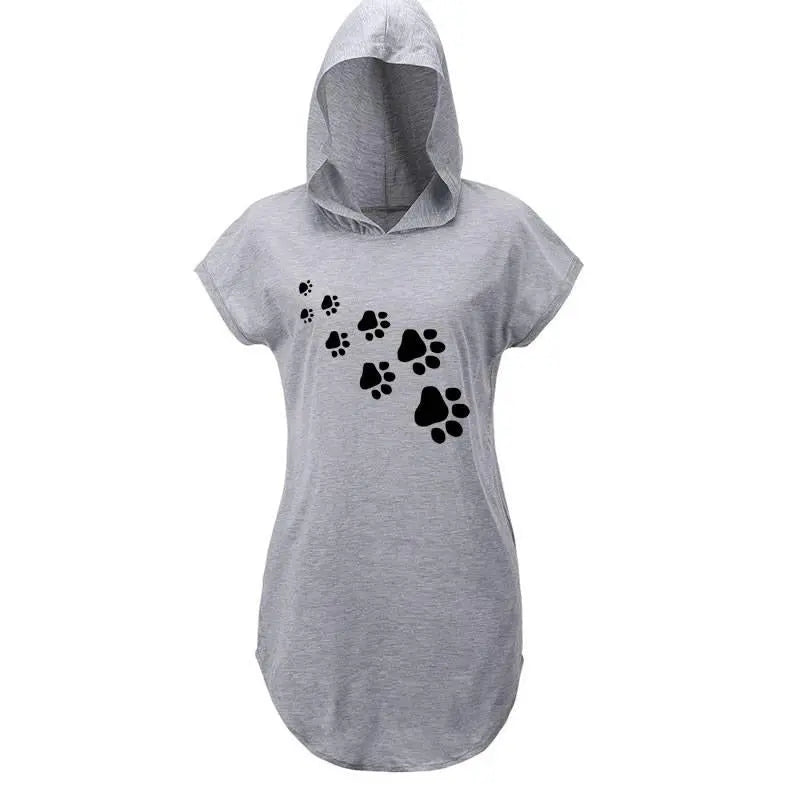 T-Shirt Chat Long avec Capuche - Vraiment-chat