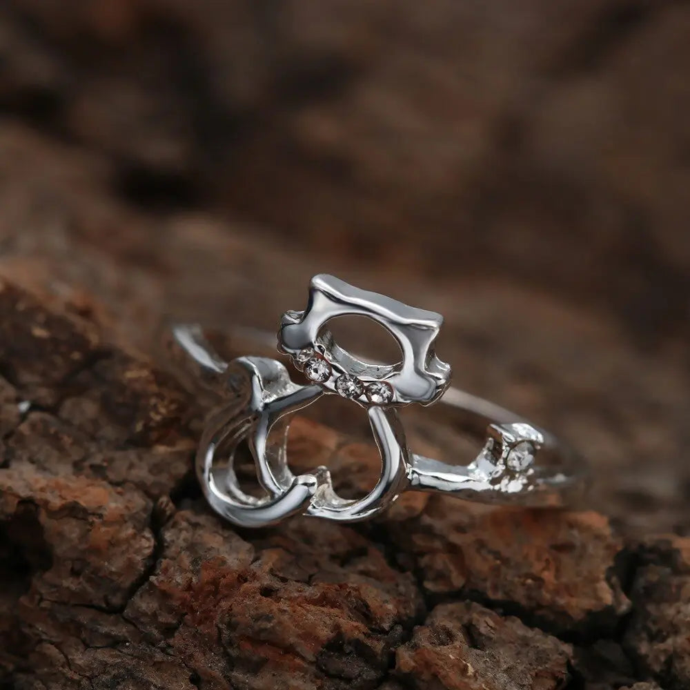 Bague Chat Fantaisie Plaqué Argent - Vraiment-chat