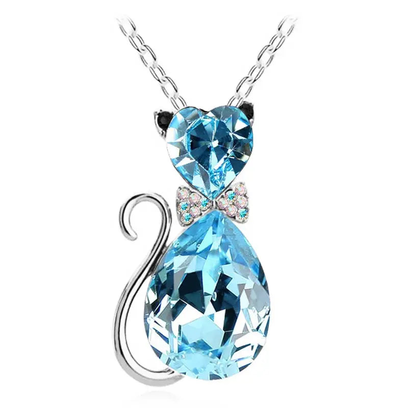 Pendentif en Forme de Chat de cristal - Vraiment-chat