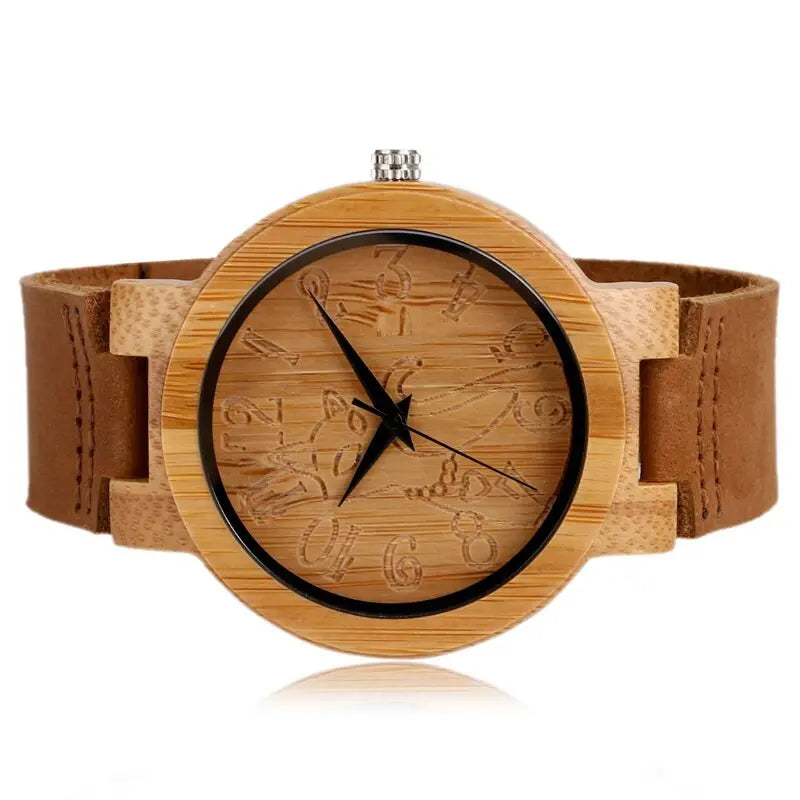 Montre Chat en Bois - Vraiment-chat