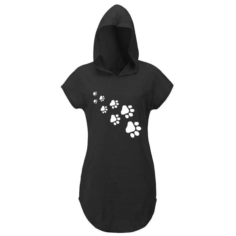 T-Shirt Chat Long avec Capuche - Vraiment-chat