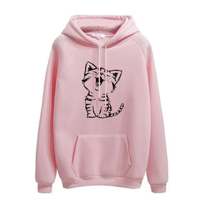 Sweat Chat avec Poche Ventrale - Vraiment-chat