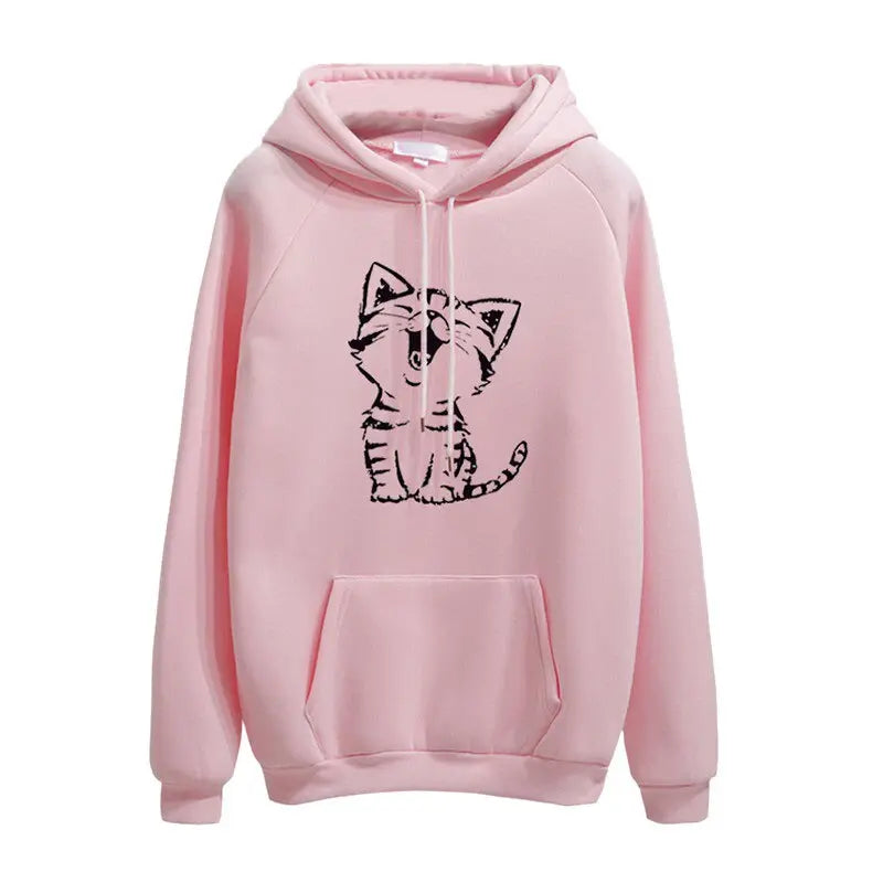 Sweat Chat avec Poche Ventrale - Vraiment-chat