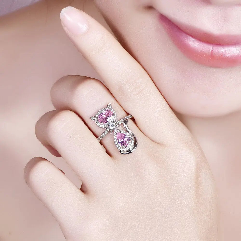 Bague Chat de Diamant - Vraiment-chat