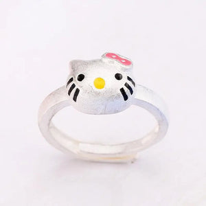 Bague Petit Chat avec Flot Rose - Vraiment-chat