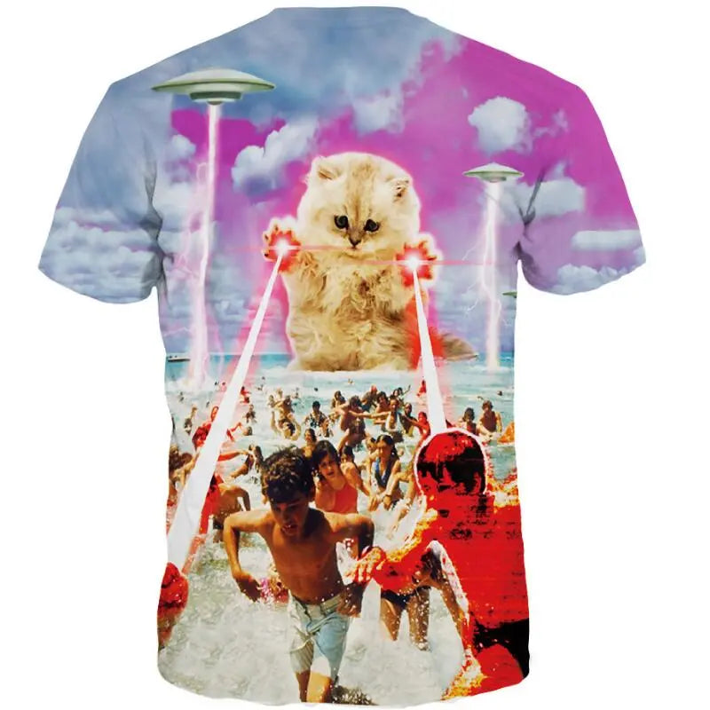 T-Shirt Chat Laser - Vraiment-chat