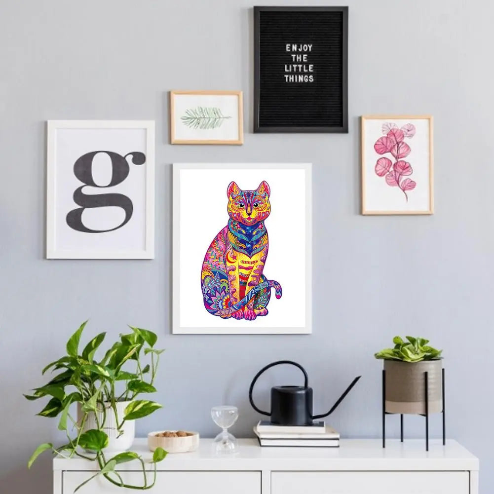 Puzzle en bois Chat assis de face 138pcs - Vraiment-chat