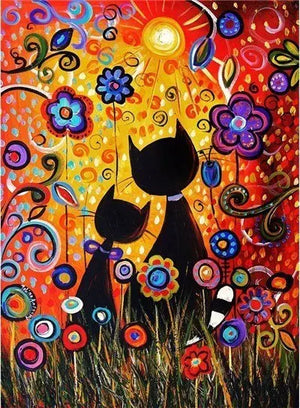 Peinture par Numéros Couple de Chats - Vraiment-chat