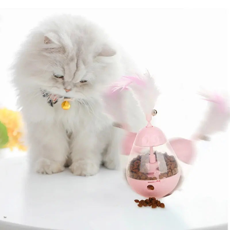 Distributeur de Croquettes Chat Jeu à Plumes - Vraiment-chat