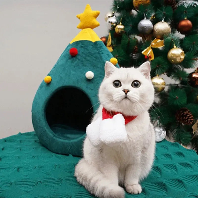 Niche pour Chat de Noël - Vraiment-chat