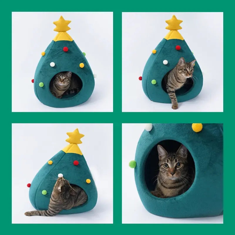 Niche pour Chat de Noël - Vraiment-chat