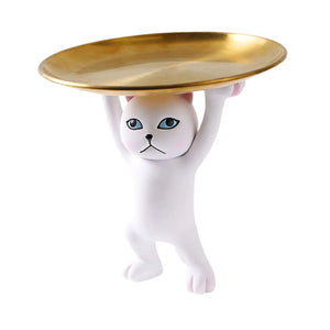 Statue de Chat Vide-poche en résine Vraiment-chat