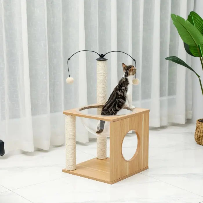 Arbre à chat Original à hélice et panier surélevé Vraiment-chat