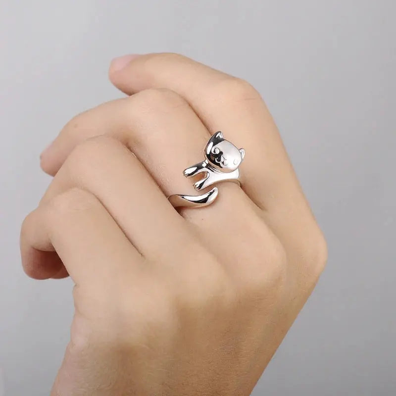 Bague Anneau Chat en Argent - Vraiment-chat