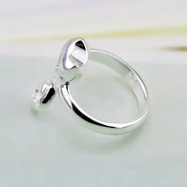 Bague Chat Abstrait (Argent) - Vraiment-chat