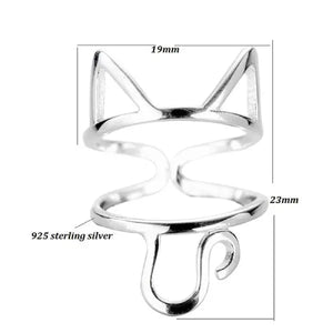 Bague Chat Minimaliste (Argent) - Vraiment-chat